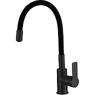 AQUALINE LORE pedestal basin mixer, flexible arm, mat black 1106-70B - Tap