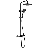 SAPHO SOLARIS shower column with thermostatic mixer, mat black WD139B - Shower Set
