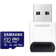 Samsung MicroSDXC 512GB PRO Plus + USB adapter (2023) - Memóriakártya