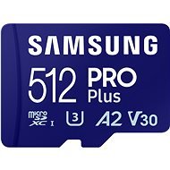 Samsung MicroSDXC 512GB PRO Plus + SD adapter (2023) - Memóriakártya
