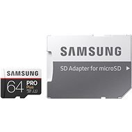 Samsung MicroSDXC 64GB PRO Plus UHS-I U3 + SD adapter - Memóriakártya