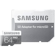 Samsung MicroSDXC 64GB Class 10 PRO UHS 3 + SD adaptér - Paměťová karta
