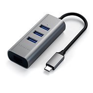 Satechi Aluminium Typ C Hub (3x USB 3.0, Ethernet) - Space Gray - USB Hub