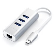 Satechi Aluminium Type-C Hub (3× USB 3.0, Ethernet) – Silver - USB hub