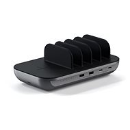 Satechi Dock 5 Multi device charging station (2× USB-C PD 20 W, 2× USB-A 12 W, Wireless) – Space Grey - Nabíjačka do siete