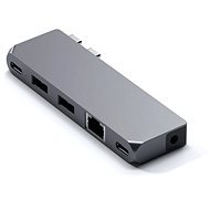 Satechi Aluminium - Hub Mini (1x USB4 96W, 1x HDMI 6 K 60 Hz, 2 x USB-A 3.0, 1x Ethernet, 1x USB-C, 1x Au) - Port replikátor