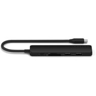 Satechi 6in1 USB-C Slim Multiport Adapter - Black - USB Hub