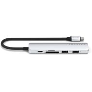Satechi 6in1 USB-C Slim Multiport Adapter - Silver - USB Hub