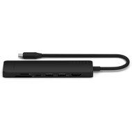 Satechi 7in1 USB-C Slim Multiport Adapter with Ethernet - Black - USB Hub