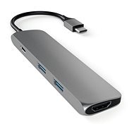 Satechi Aluminum SLIM Type-C MultiPort Adapter (HDMI 4K, PassThroughCharging, 2x USB 3.0) - asztroszürke - Port replikátor