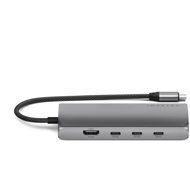 Satechi USB-C MultiPort Adapter 8K with Ethernet V3 - Space Grey - Docking Station