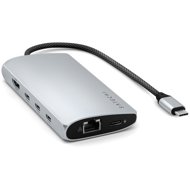 Satechi USB-C MultiPort Adapter 8K with Ethernet V3 - Silver - Docking Station