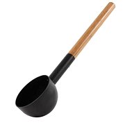 NARVI Sauna scoop BLACK, 42 cm, aluminium/bamboo - Sauna Ladle
