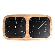 NARVI Sauna thermometer with hygrometer, black - Sauna Thermometer