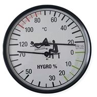 ELIGA Sauna thermometer with hygrometer, plastic, 13.5 cm - Sauna Thermometer