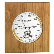 TFA Sauna thermometer with hygrometer, oak combi - Sauna Thermometer