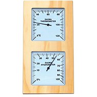 StoneForest Oy Thermometer with hygrometer, pine, vertical, white dial - Sauna Thermometer