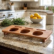 LAVA METAL Wooden Stand for 3x Pot, Diameter of 10cm - Stand