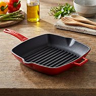 LAVA METAL Cast Iron Grill Pan 20 x 20cm - Red - Pan