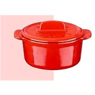 LAVA METAL Cast Iron Mini Round Pot  9cm - Red - Pot