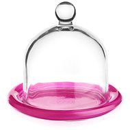 GLASMARK Lemon Jar with Lid/Pink Plate - Storage Jar