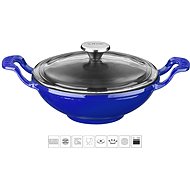 LAVA METAL Cast Iron Wok 16cm - Blue - Wok Pan