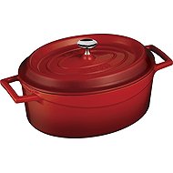 LAVA METAL Cast Iron Oval Pot  27cm - Red - Pot
