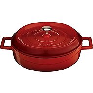 LAVA METAL Cast Iron Pot Low Round 24cm - Red - Pot