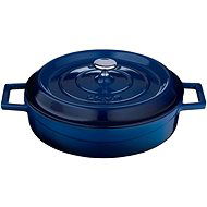 LAVA METAL Cast Iron Pot, Low Round 28cm - Blue - Pot