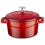 LAVA METAL “Folk“ Cast Iron Mini Round Pot  10cm - Red - Pot