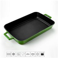 LAVA METAL Cast Iron Baking Pan 22x30cm - Green - Roasting Pan