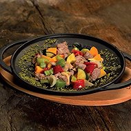 LAVA METAL Cast Iron “Wok“ 20cm with Wooden Base - Pan
