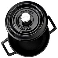 LAVA METAL Cast Iron Round Pot 16cm - Black - Pot