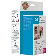 Sada Cartridge HP C6657AE+C6658AE+100 listů fotopapíru 10x15 - -