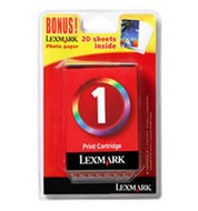 Barevná cartridge LEXMARK No. 1 + fotopapír 10x15cm - -