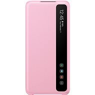 Samsung Galaxy S20 rózsaszín Clear View okos flip tok - Mobiltelefon tok