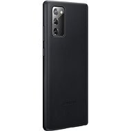 Samsung Galaxy Note20 fekete bőr tok - Telefon tok