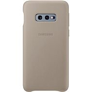Samsung Galaxy S10e Leather Cover, szürke - Telefon tok