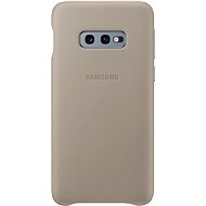 Samsung Galaxy S10e Leather Cover Grey - Phone Cover