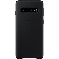 Samsung Galaxy S10 Leather Cover, fekete - Telefon tok