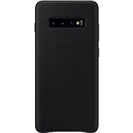 Samsung Galaxy S10+ Leather Cover, fekete - Telefon tok