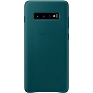 Samsung Galaxy S10+ Leather Cover, zöld - Telefon tok