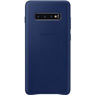 Samsung Galaxy S10+ Leather Cover, tengerészkék - Telefon tok