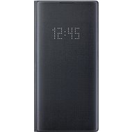 Samsung Galaxy Note10+ fekete LED View flip tok - Mobiltelefon tok