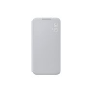 Samsung Galaxy S22 5G Flip Case LED View Light Grey - Phone Case