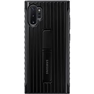 Samsung Hardened Protective Back Case with Stand for Galaxy Note10+ bBlack - Phone Cover
