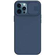 Nillkin CamShield Silky Magnetic Silicone Cover for Apple iPhone 12 Pro Max, Blue - Phone Cover