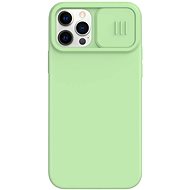 Nillkin CamShield Silky Magnetic Silicone Cover for Apple iPhone 12/12 Pro, Matcha Green - Phone Cover