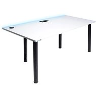 SYBERDESK 139 x 68 cm, LED, USB Port, white - Gaming Desk