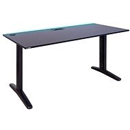 SYBERDESK ULTRA XXL, 165 x 68 x 74 - 75 cm, LED, Cable Organisation System, black - Part 1 - Gaming Desk